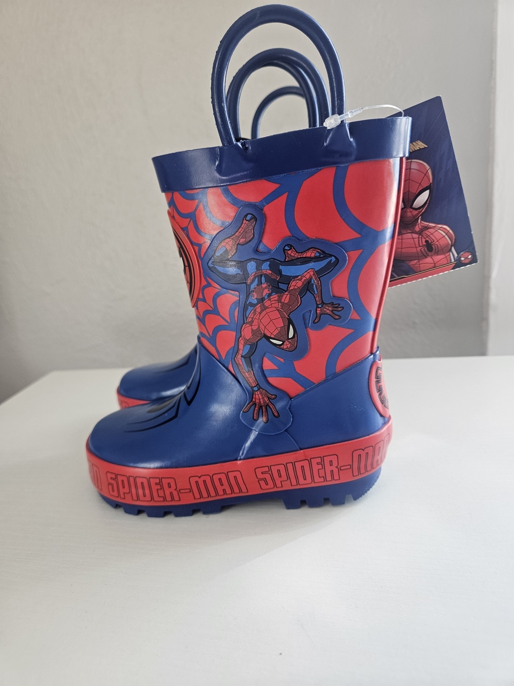 Marvel Spider-Man Kids Rain Boots in Blue and Red